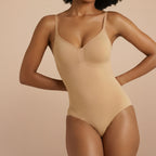 Corrigerende sculpting bodysuit string beige – shapewear voor buik en taille | NovaShape